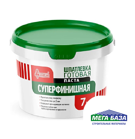 Шпаклёвка готовая Старатели Суперфинишная 7 кг