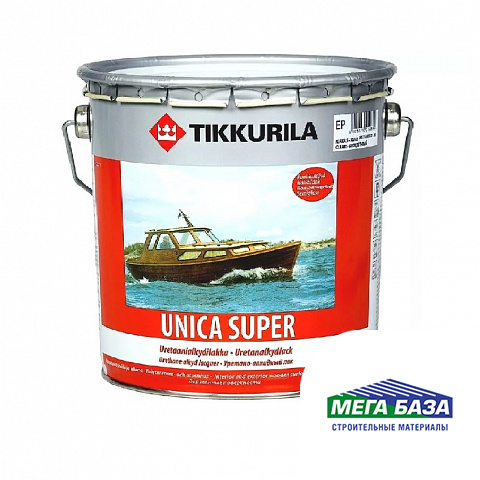 Лак полуглянцевый износостойкий уретано-алкидный TIKKURILA UNICA SUPER 2,7 л