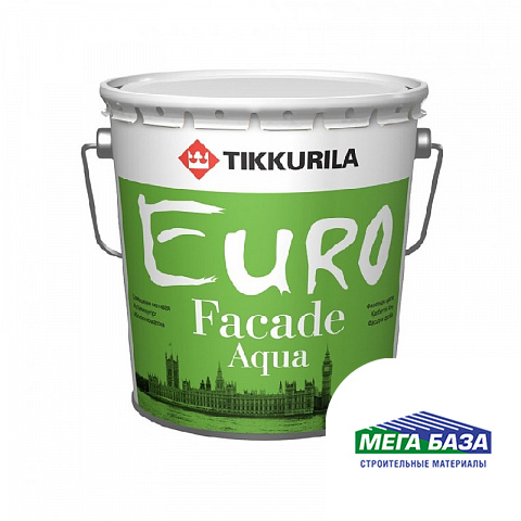 Краска водно-дисперсионная акриловая TIKKURILA EURO FACADE фасадная 2,7 л