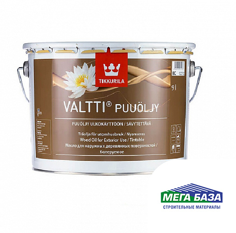 Масло для защиты древесины TIKKURILA VALTTI PUUÖLJY 9 л