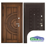 Входная взломостойкая дверь Атлант цвет golden oak + черная патина, панель - стандарт цвет венге