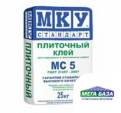 Клей для плитки и блоков МКУ МС5 25 кг