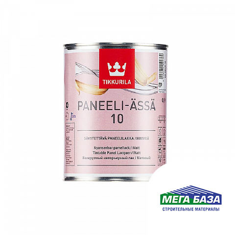 Лак акрилатный матовый TIKKURILA PANEELI-ASSA 10 0,9 л